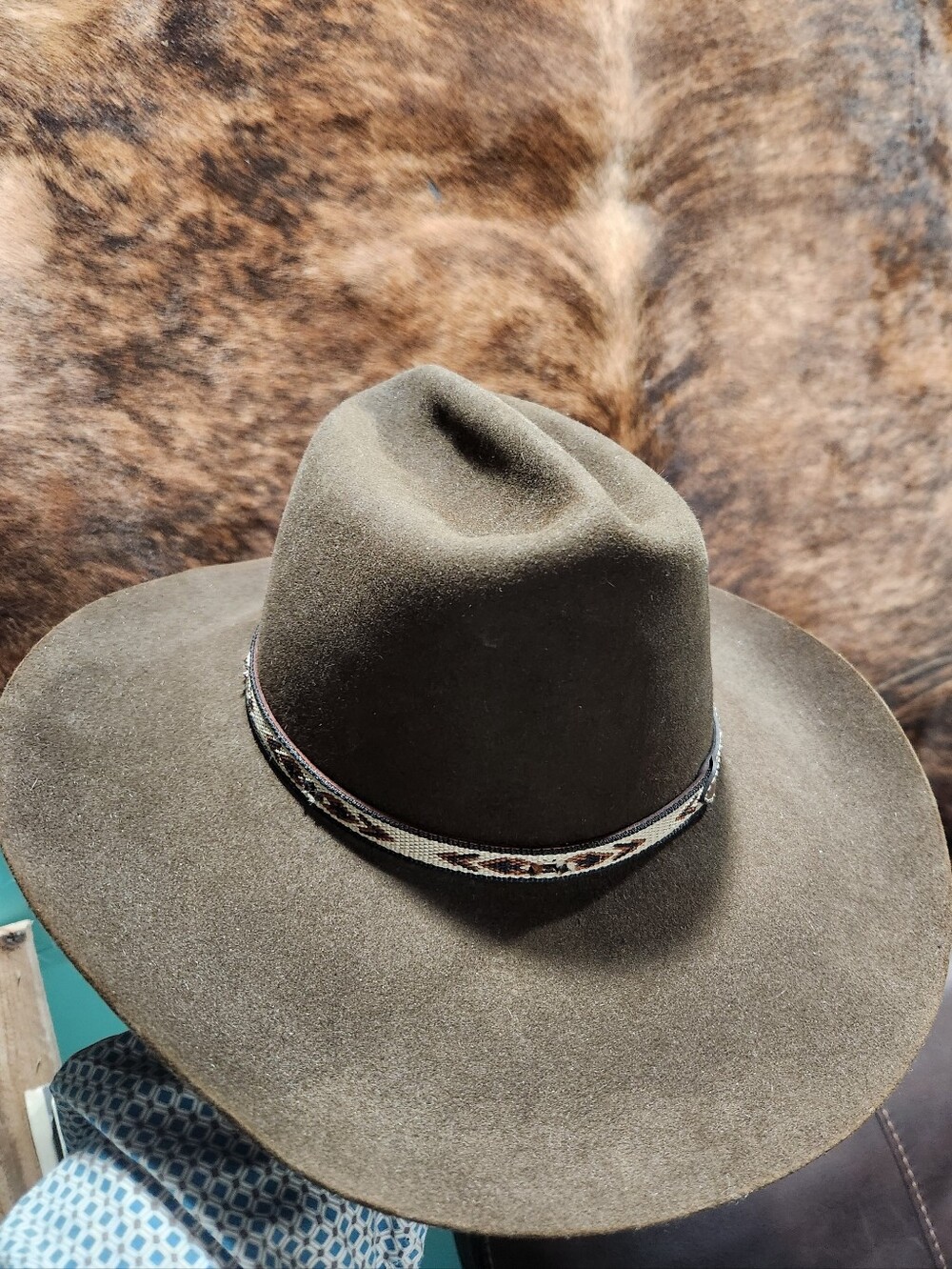 Vintage 1970s Fur Felt Biltmore Cowboy Hat 7.5